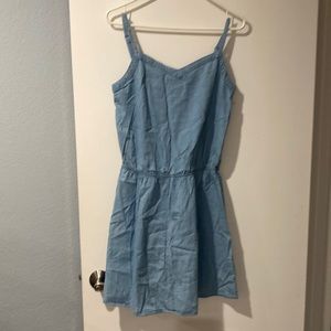 Chambray sleeveless dress